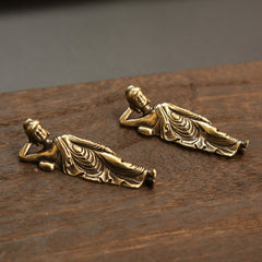Copper Sleeping Buddha Keychain Pendant Gift Decoration