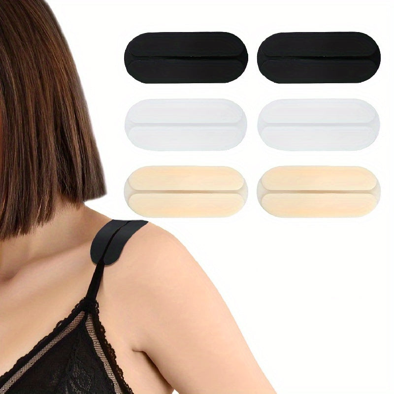 3 Pairs Silicone Shoulder Pads Non-slip Adhesive Bra Cushions