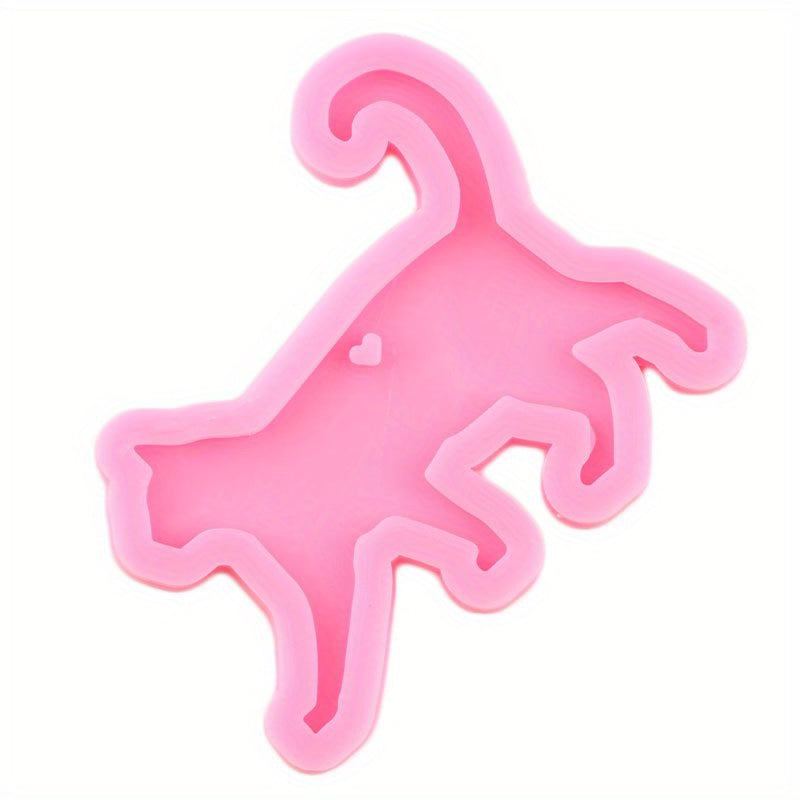Cat Walking Necklace Pendant Silicone Mold Resin Crafting Animal Mould