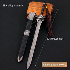Ancient Chinese Sword Weapon Model With Sheath Pendant