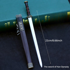 Ancient Chinese Sword Weapon Model With Sheath Pendant
