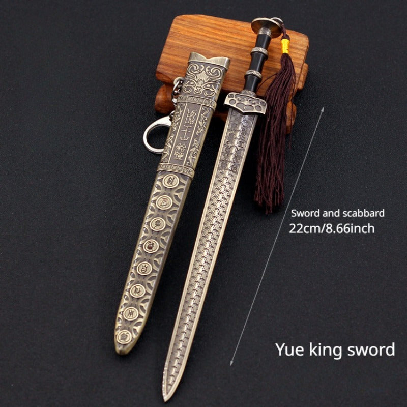 Ancient Chinese Sword Weapon Model With Sheath Pendant