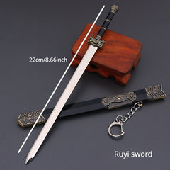 Ancient Chinese Sword Weapon Model With Sheath Pendant