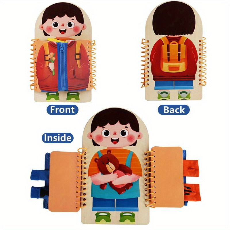 Wooden Busy Board Montessori Toy Early Education Kindergarten