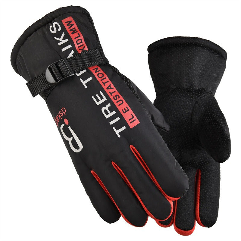 Winter Warm Gloves Thickened Cotton Gloves Outdoor Cycling Ski Gloves