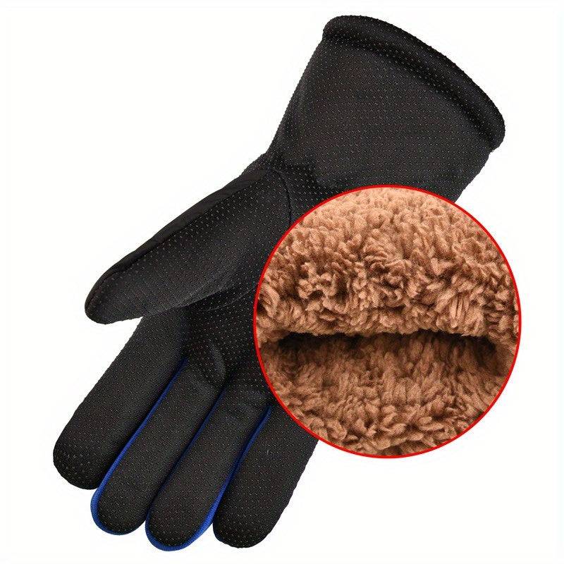 Winter Warm Gloves Thickened Cotton Gloves Outdoor Cycling Ski Gloves