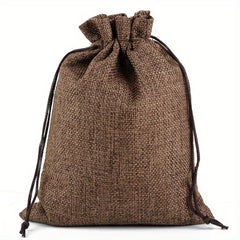 3pcs Jute Drawstring Natural Burlap Bag Jute Gift Bags Size Jewelry Packaging