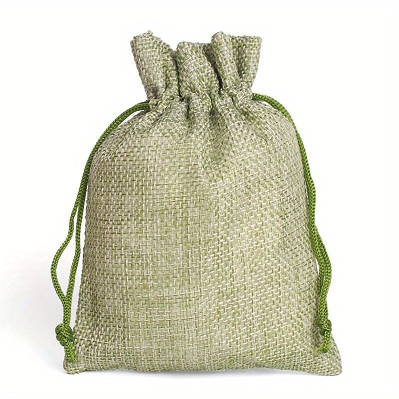 3pcs Jute Drawstring Natural Burlap Bag Jute Gift Bags Size Jewelry Packaging