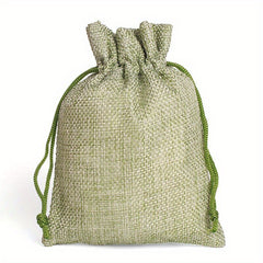 3pcs Jute Drawstring Natural Burlap Bag Jute Gift Bags Size Jewelry Packaging