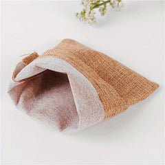 3pcs Jute Drawstring Natural Burlap Bag Jute Gift Bags Size Jewelry Packaging