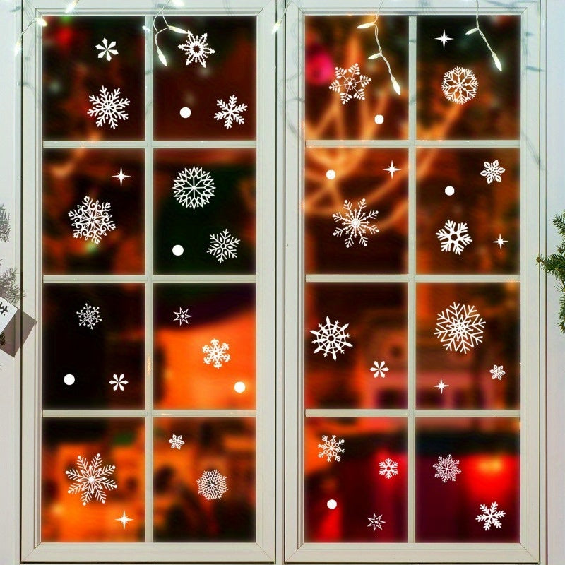 3pcs Christmas Snowflake Stickers for Festive Window Decor