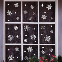 3pcs Christmas Snowflake Stickers for Festive Window Decor
