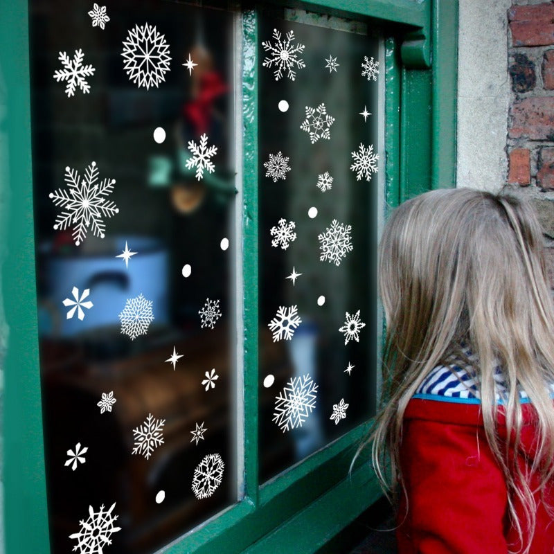 3pcs Christmas Snowflake Stickers for Festive Window Decor