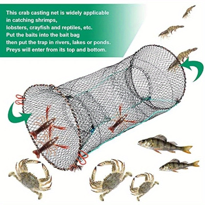 1pc Fishing Bait Trap Crab Trap Collapsible Casting Net