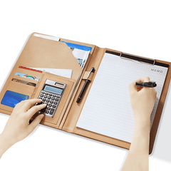 A4 Conference Folder Soft Faux Leather Portfolio Organiser