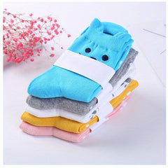 5 Pairs Cat Socks Men Women Winter Cotton Running Sports Crew Socks