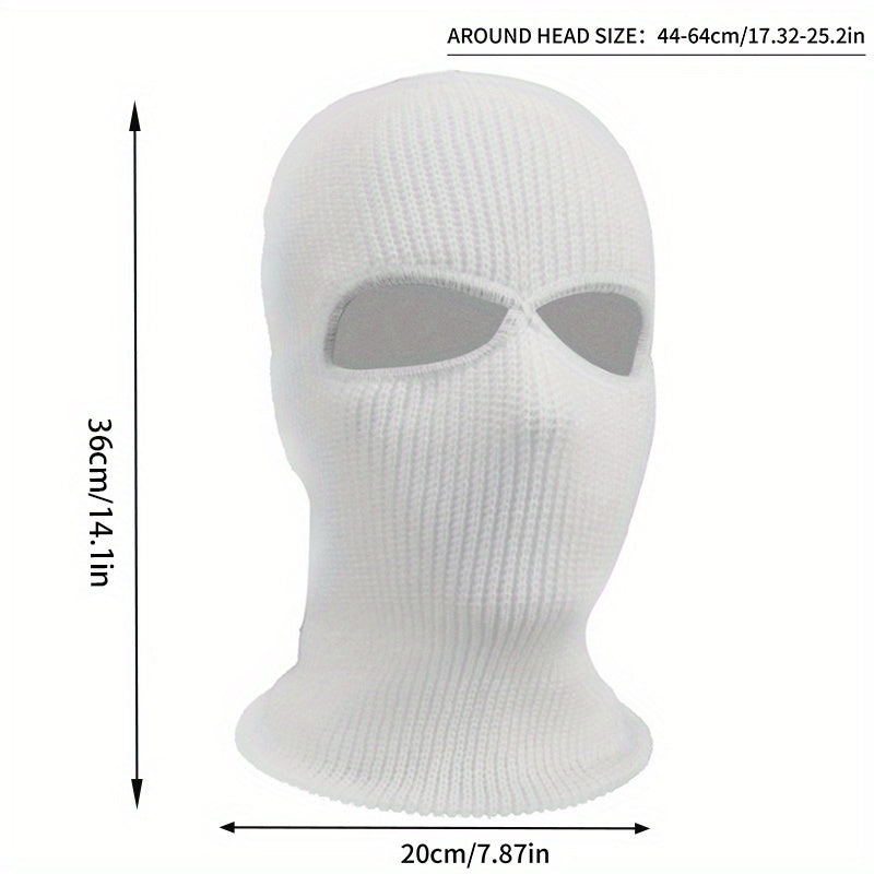 Balaclava Hat Knitted Warm Head Cover For Winter Outdoor Ski Hat