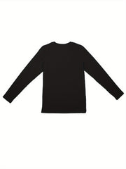 Leopard Print Lounge Top Long Sleeve Crew Neck Women's Pajama Shirt