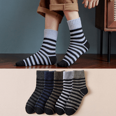 5 Pairs Men's Winter Wool Socks Thick Warm Crew Floor Socks
