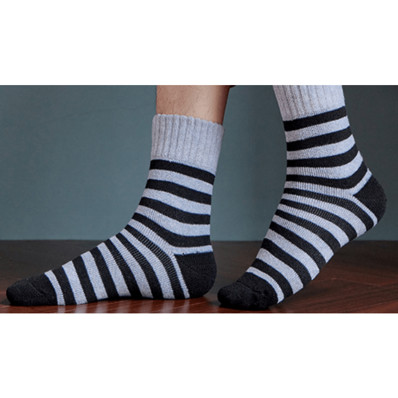 5 Pairs Men's Winter Wool Socks Thick Warm Crew Floor Socks