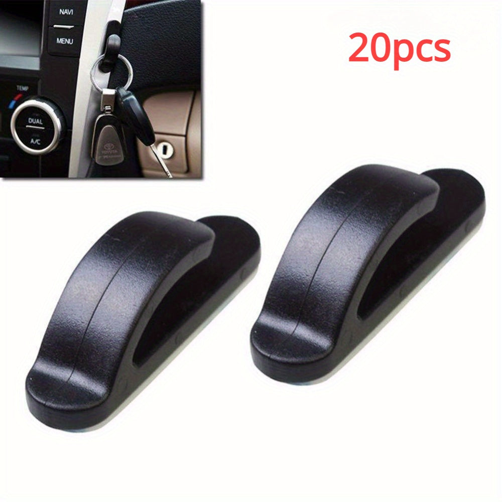 20pcs Plastic Mini Hook Adhesive Car Organizer Holder