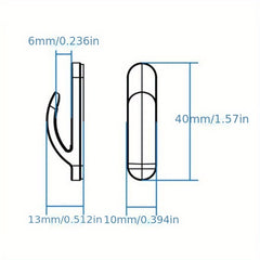 20pcs Plastic Mini Hook Adhesive Car Organizer Holder