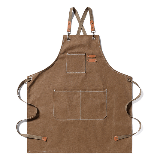 Thicken Canvas Apron Waterproof Stain Resistant With Pockets