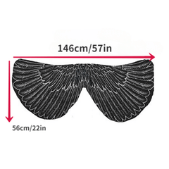 2pcs Halloween Party Wings Shawl Costume Cloak with Lace Cat Face Mask