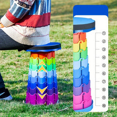 Portable Folding Stool Adjustable Extendable Stool For Outdoor Camping