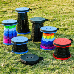 Portable Folding Stool Adjustable Extendable Stool For Outdoor Camping