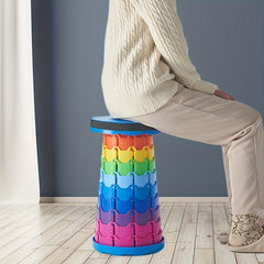 Portable Folding Stool Adjustable Extendable Stool For Outdoor Camping