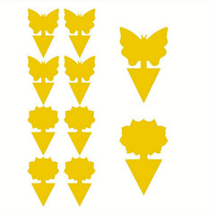 10pcs Sticky Insect Boards Butterfly Sunflower Pattern Non Toxic For Home