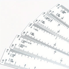 Fan Shape Scale Ruler Multifunctional 5 Blades 5 Sizes Foldable Rulers