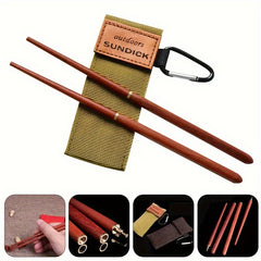 Portable Folding Solid Wood Chopsticks for Camping