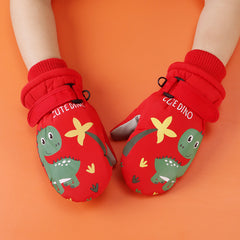 Cartoon Skiing Gloves for Boys & Girls, Windproof & Waterproof