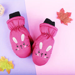Kids Winter Skiing Gloves Thickened Cartoon Snow Playing Gloves