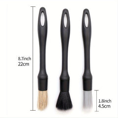 3pcs Car Cleaning Brush Interior Detail Tool