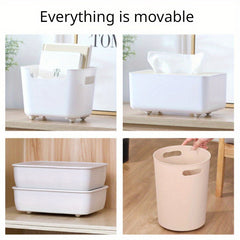 4pcs Adhesive Universal Pulley with 4 Ball for Trash Can Storage Box Bottom