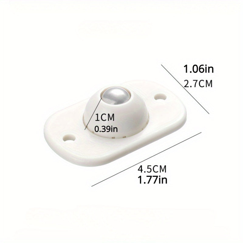 4pcs Adhesive Universal Pulley with 4 Ball for Trash Can Storage Box Bottom