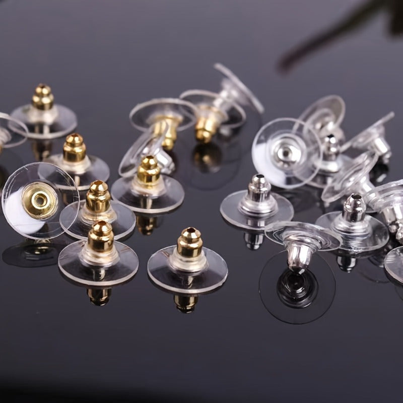 50pcs Bullets Shape Earring Backs Safety Pin Backs