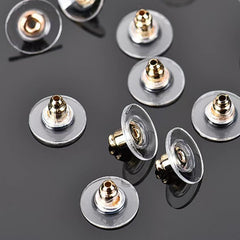 50pcs Bullets Shape Earring Backs Safety Pin Backs