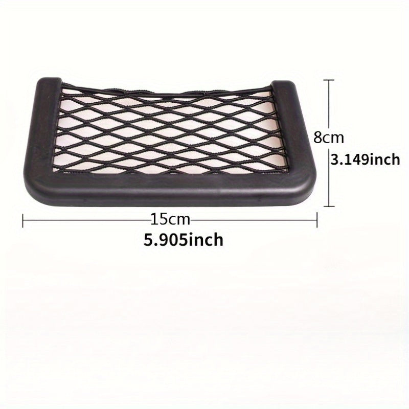 2pcs Universal Mesh Cargo Net Car Storage Net Wall Sticker Organizer Pouch Bag