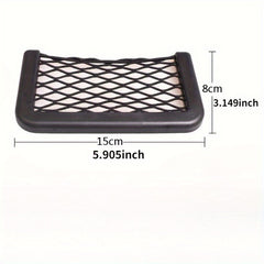 2pcs Universal Mesh Cargo Net Car Storage Net Wall Sticker Organizer Pouch Bag