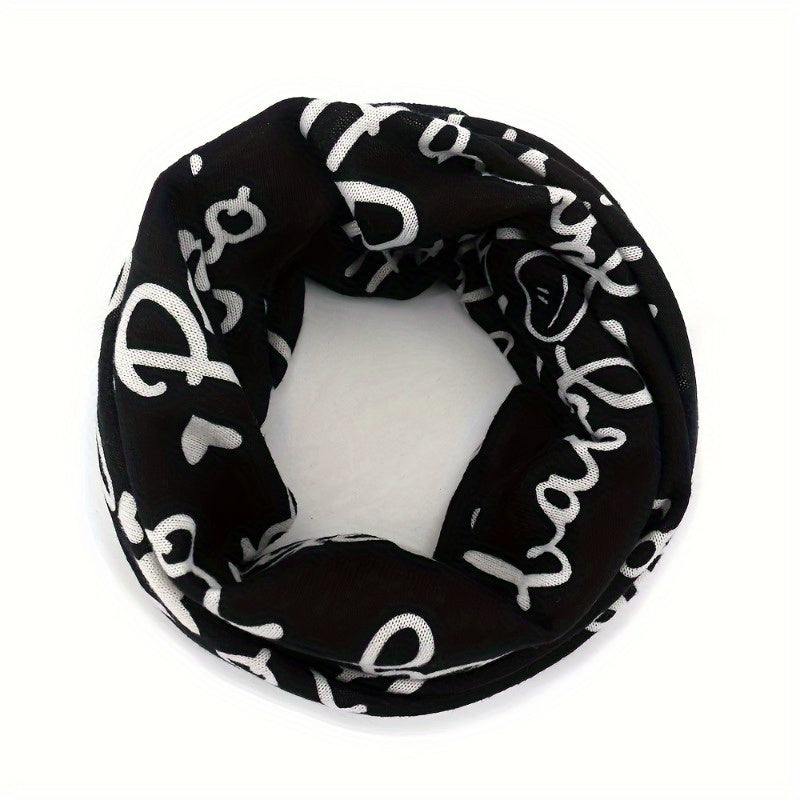 Letter Graphic Beanie Hat Winter Warm Knit Hat