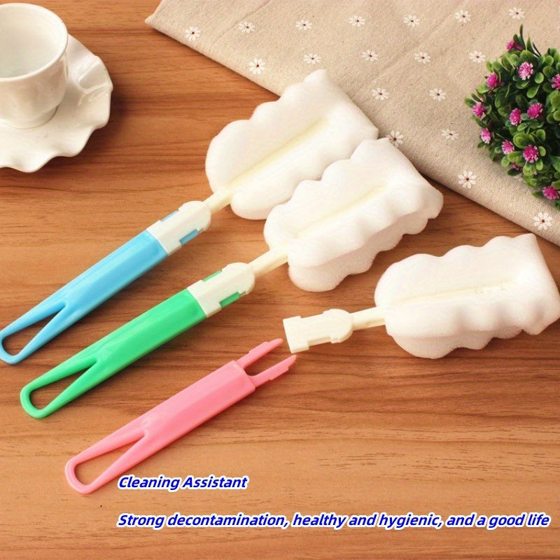 1pc Long Handle Sponge Cup Cleaning Brush
