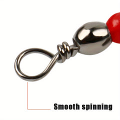 10pcs 3 Way Brass Barrel Rolling Swivels Anti corrosion Anti rust Fishing Tackle