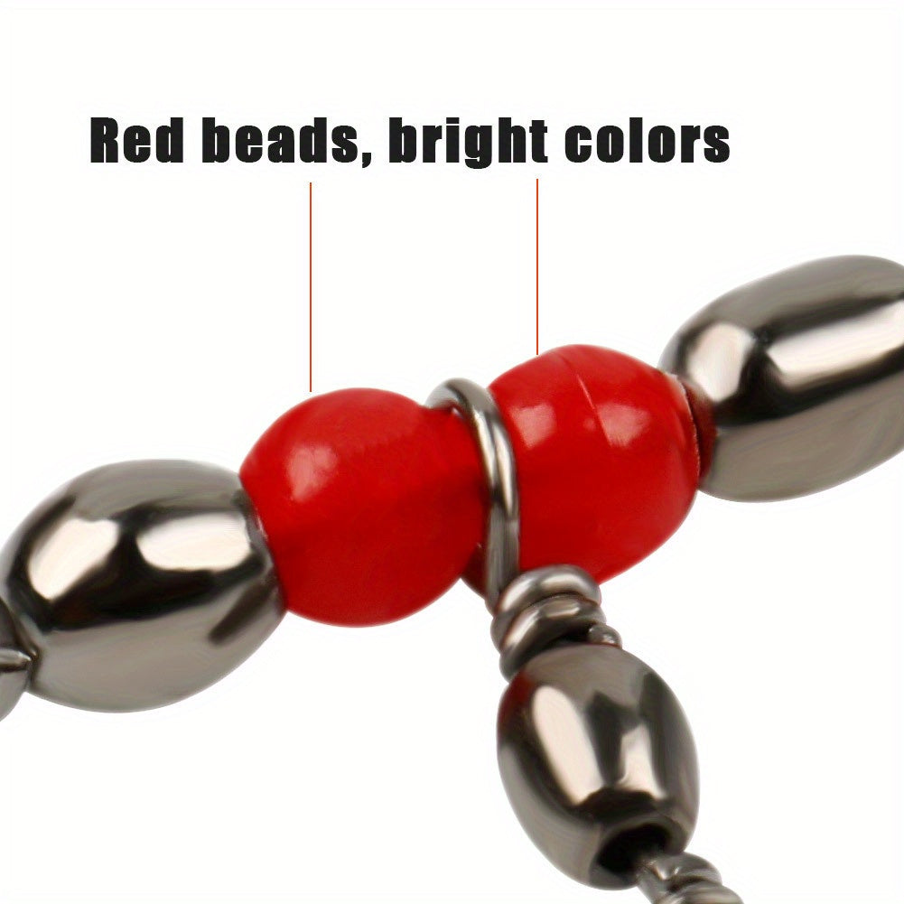 10pcs 3 Way Brass Barrel Rolling Swivels Anti corrosion Anti rust Fishing Tackle