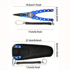 Aluminum Fishing Pliers Hook Remover with Lanyard