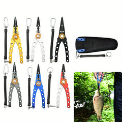 Aluminum Fishing Pliers Hook Remover with Lanyard
