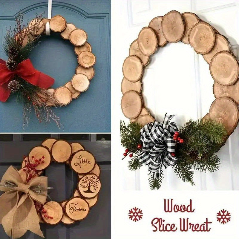 10 PCS Wood Chip Disc Wooden Coaster Pieces Crafts